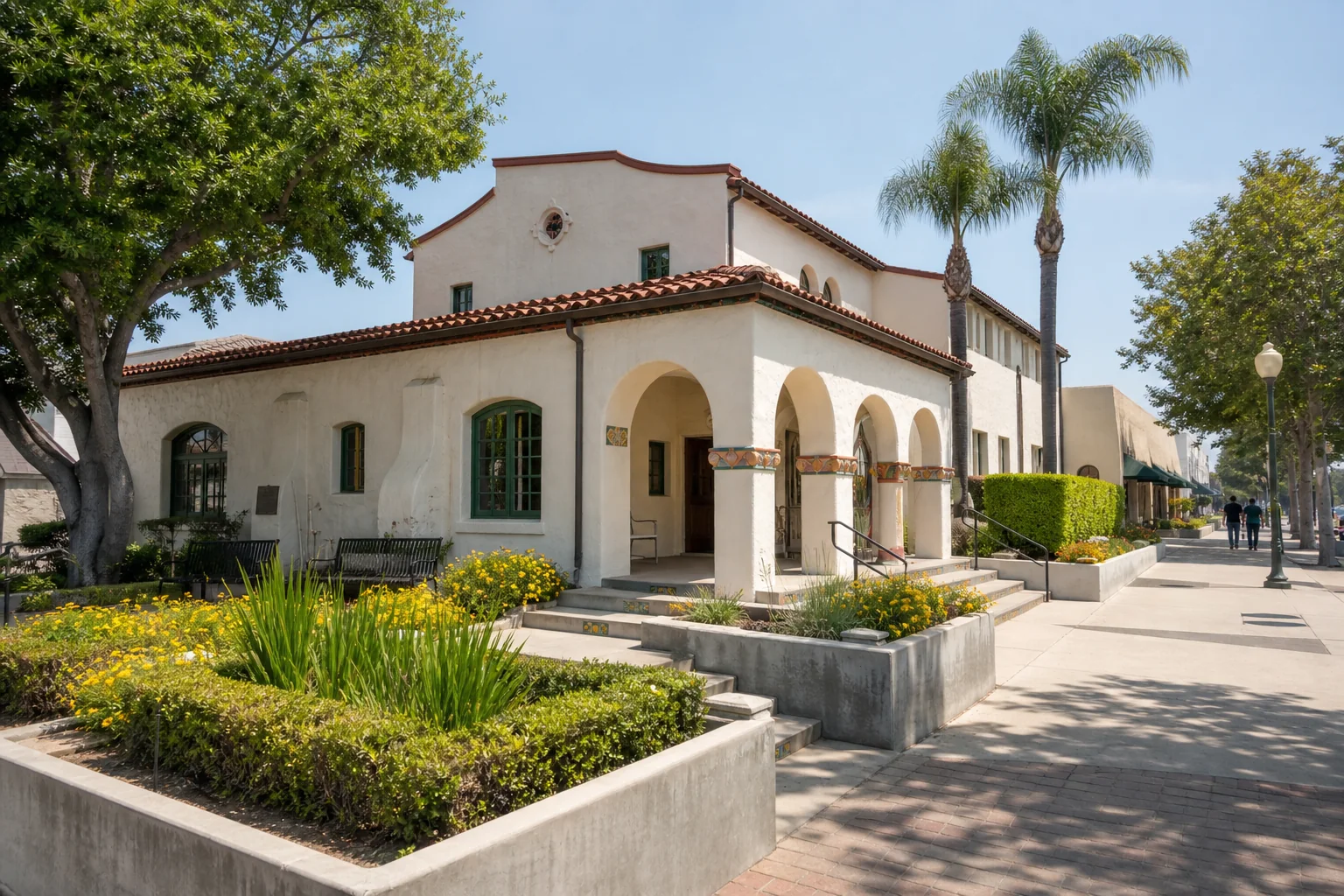 Historic Spanish-style civic museum building representing Chino Youth Museum