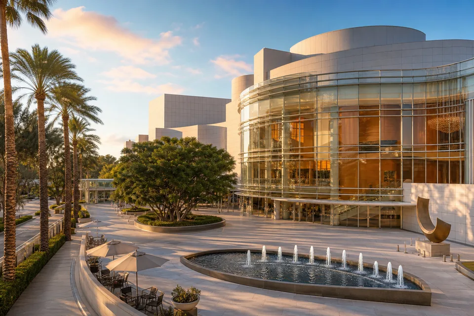 Editorial illustration representing Segerstrom Center for the Arts